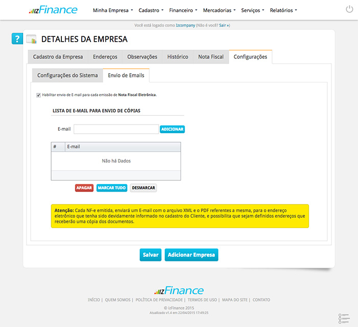 Tela de Cadastro da Empresa - Imagem 8