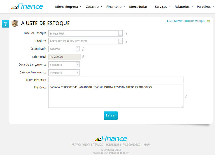 Tela de Gerenciamento de Estoque - Imagem 2