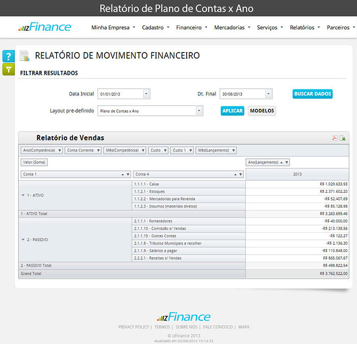 Tela de Relatório de Movimento Financeiro - Imagem 3